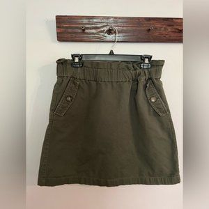 LOFT | army green short skirt